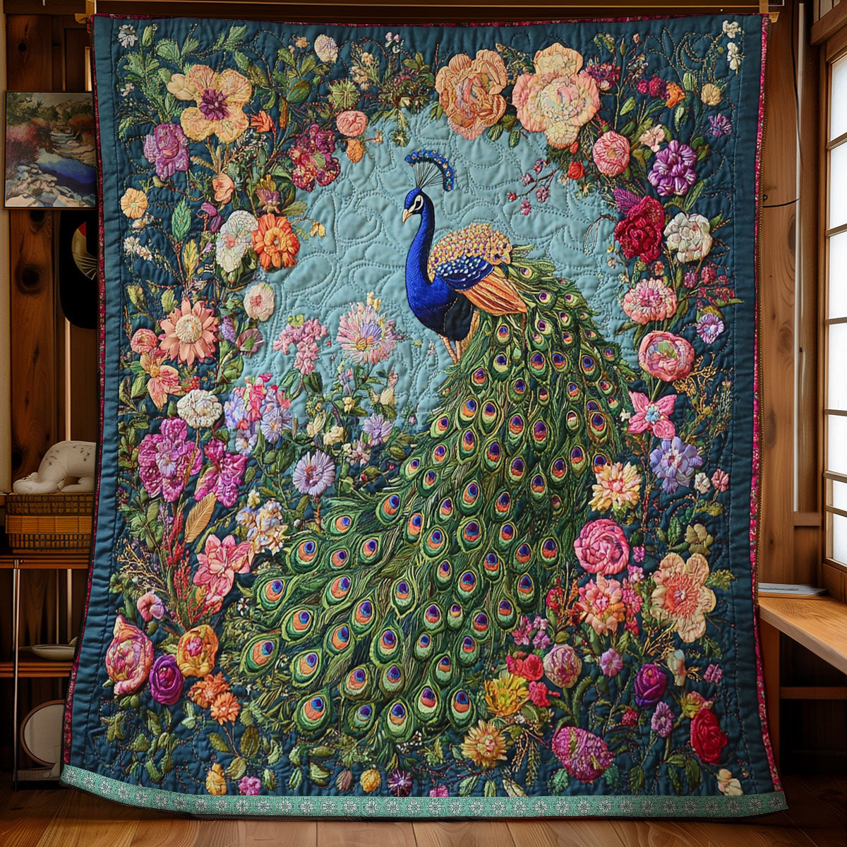Peacock Pretty WX0612029CL Quilt