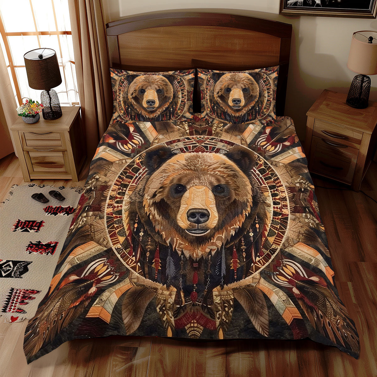 Bear Native American WJ2112041CL Duvet Cover Set