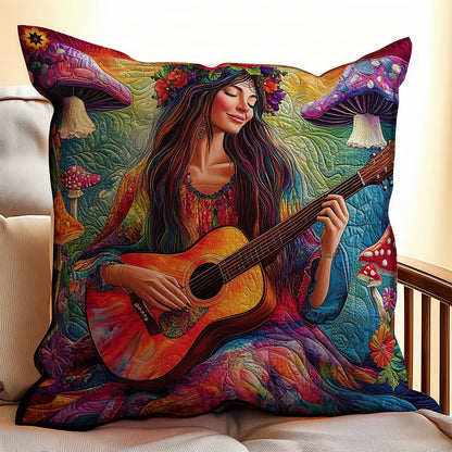 Guitar Girl WY0312126CL Quilt Pillow Case