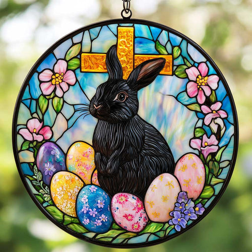 Floral Rabbit WN0402015CL Suncatcher