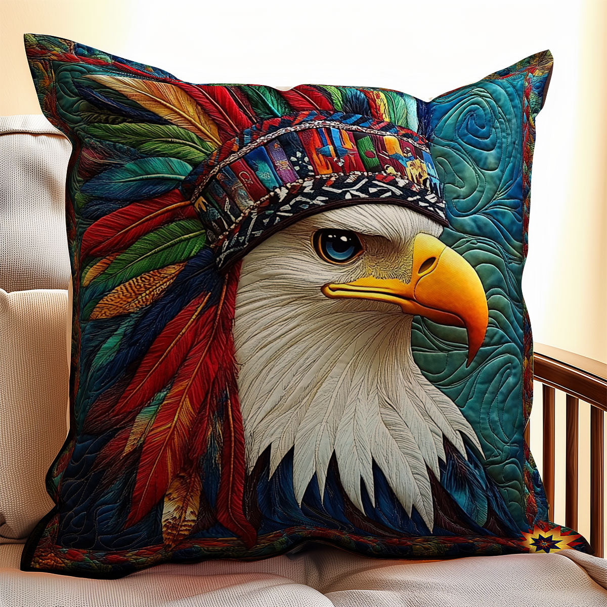 Eagle Native Feather WY1612062CL Quilt Pillow Case