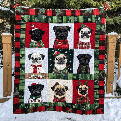 Pug Frosty Paw WN2709177CL Quilt