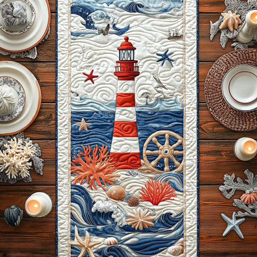 Coastal Light CW1905228CL Quilted Table Runner