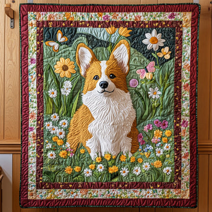 Springtime Corgi CP1208065CL Quilt