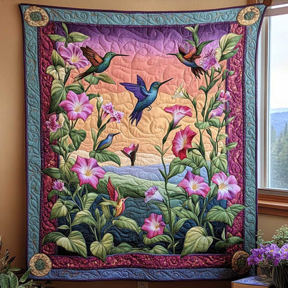 Hummingbird Midnight Garden WN2809018CL Quilt