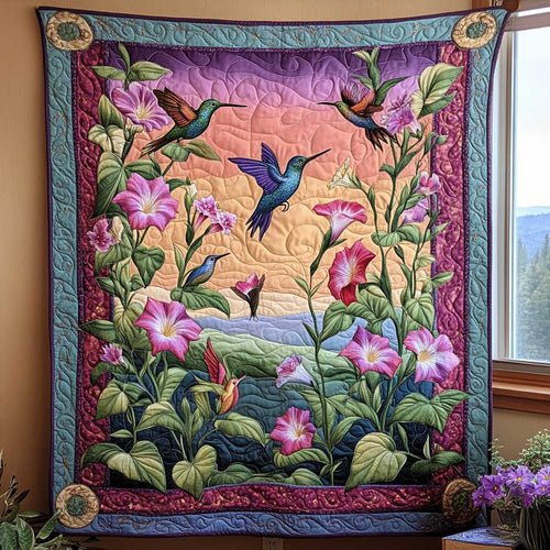 Hummingbird Midnight Garden WN2809018CL Quilt