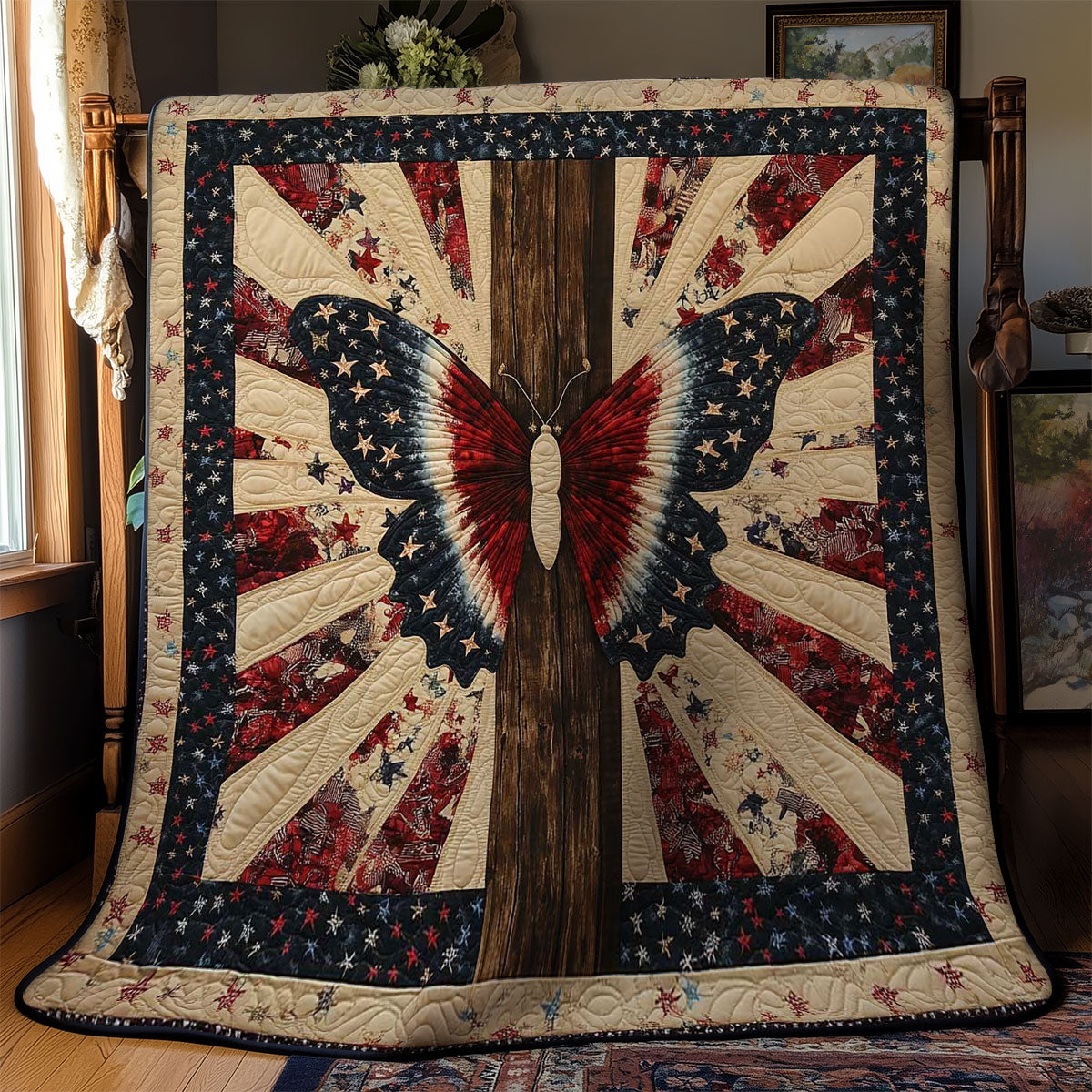 Patriotic Butterfly WN3012001CL Quilt