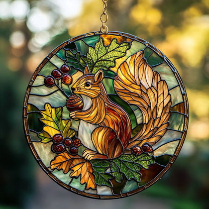 Squirrel In Forest WY2801057CL Suncatcher