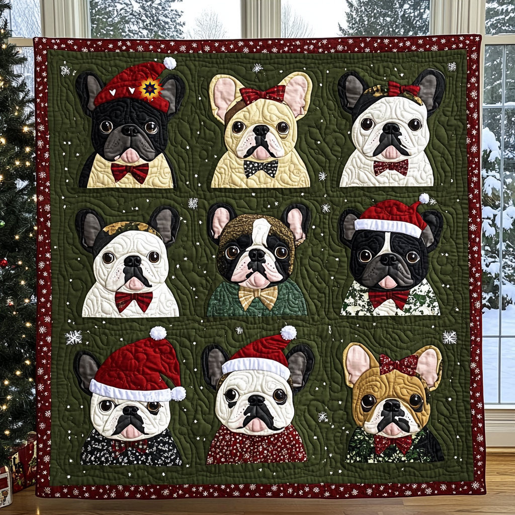 French BullDogs WG0612008CL Quilt