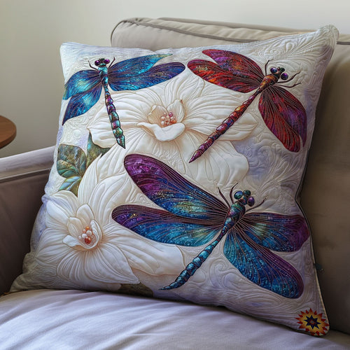 Dragonfly White Flower WY0912088CL Quilt Pillow Case