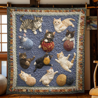 Cats Rolling In Yarns YR1210006CL Quilt