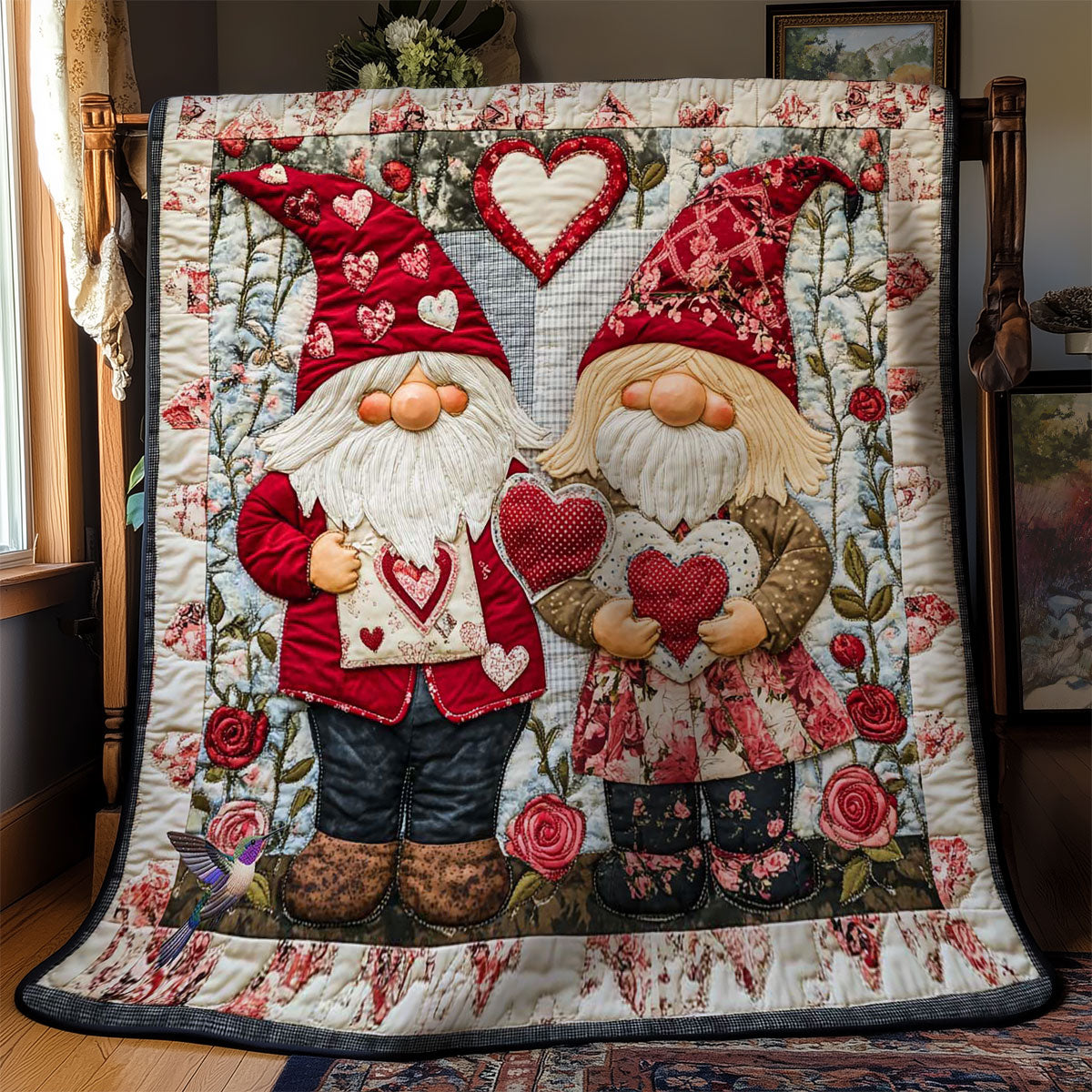 Valentine Gnome WN0412019CL Quilt