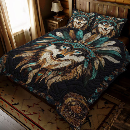 Native American Wolf WJ2709028CL Duvet Cover Set