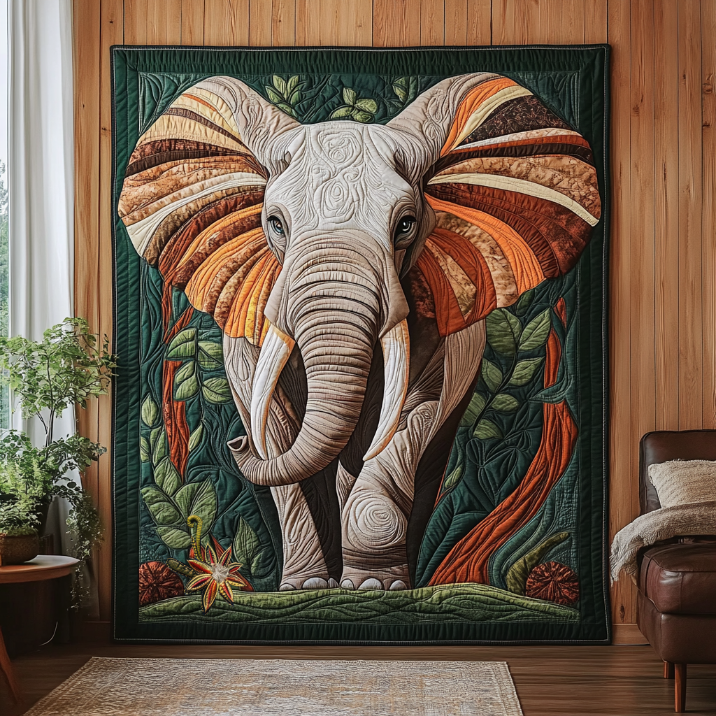 Forest Elephant WG1812003CL Quilt