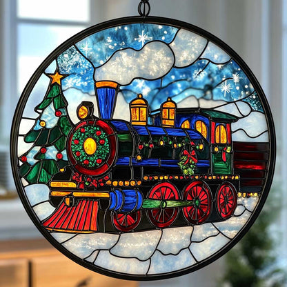 Christmas Train WJ2709037CL Suncatcher
