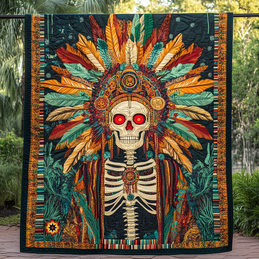 Tribal Skull WU0612011CL Quilt