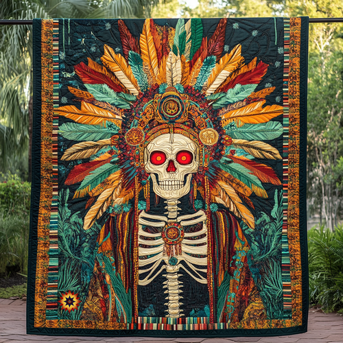 Tribal Skull WU0612011CL Quilt