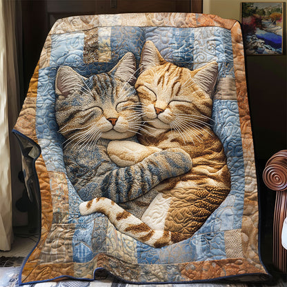 Sleeping Couple Kitten WY2702130CL Quilt