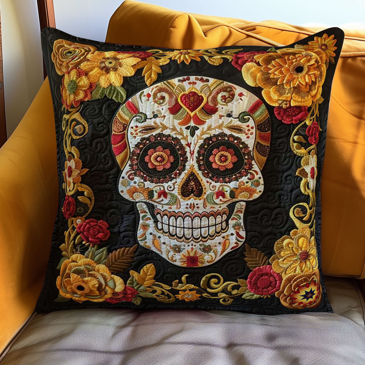 Golden Skull WN2110154CL Quilt Pillow Case