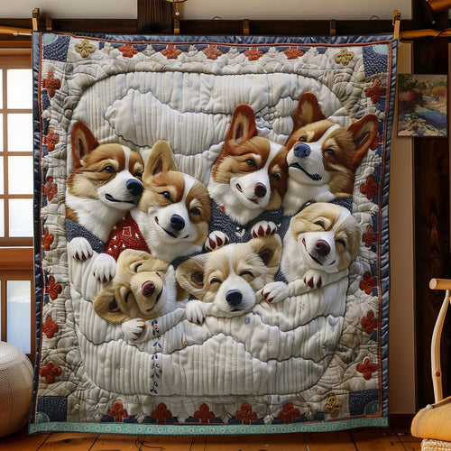 Corgi Hug WN1909069CL Quilt