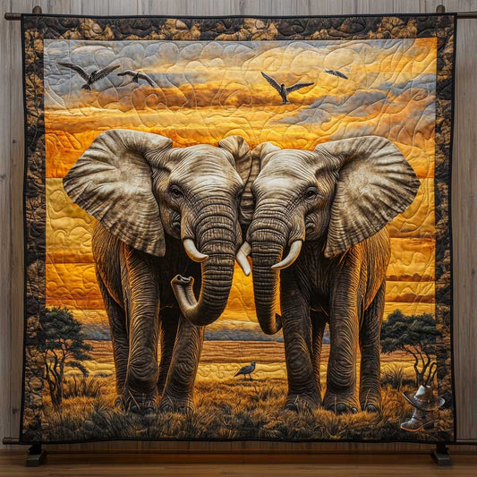 Couple Elephant Safari WP1411015CL Quilt