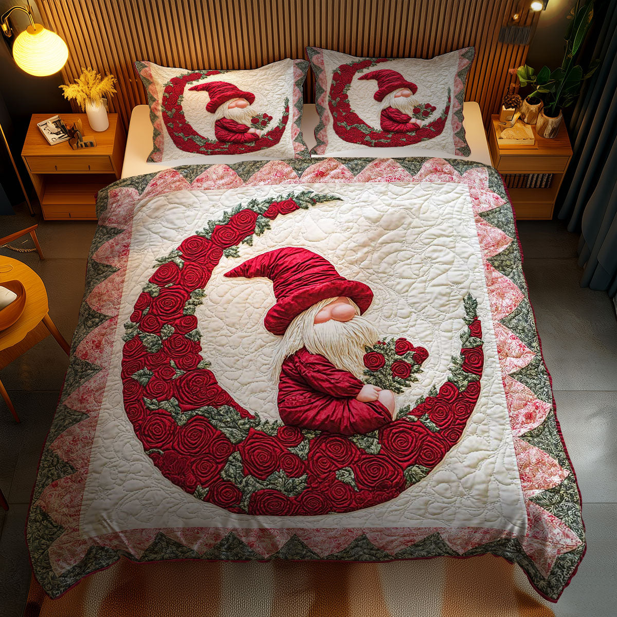 Crescent Blossom Gnome WN0201053CL Duvet Cover Set