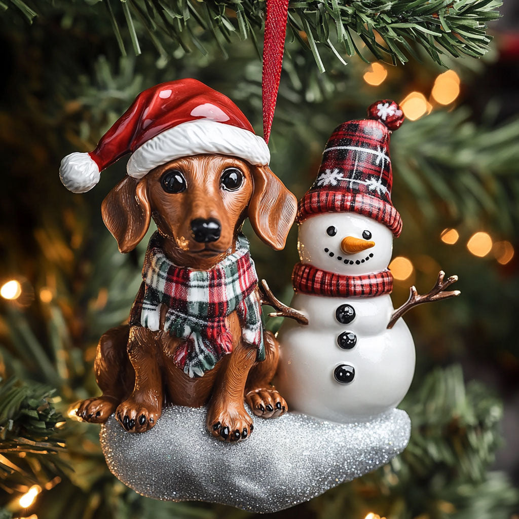 Dachshund Christmas Dream WN1510027CL Christmas Ornament