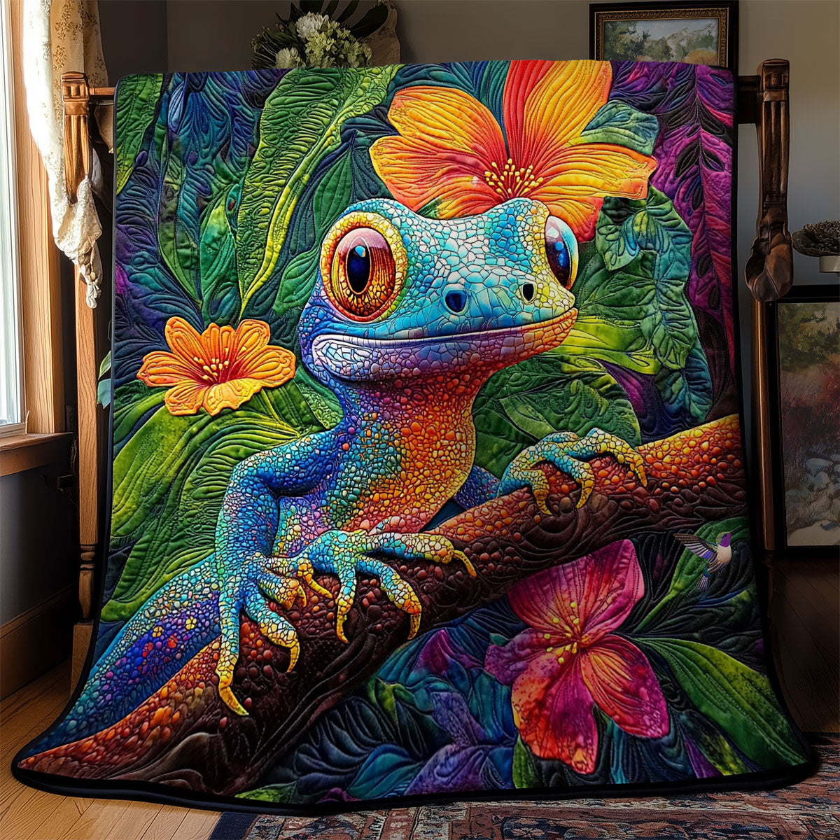 Colorful Lizard WY1411020CL Quilt