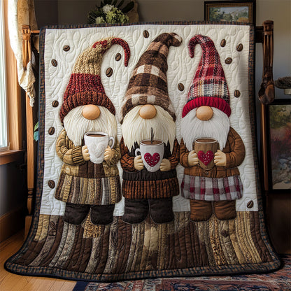 Gnome And Teacup WY0202024CL Quilt