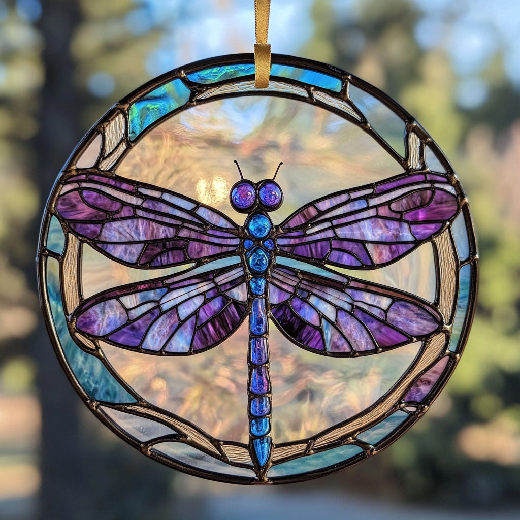 Dragonfly Purple WT2702001CL Suncatcher