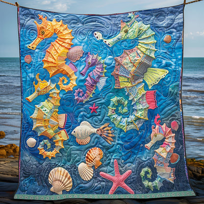 Seahorse Parade WP0409042CL Quilt