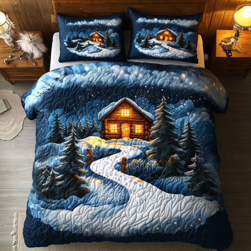 House In Winter Forest WY1302093CL Duvet Cover Set