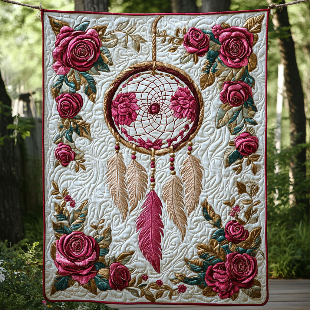Dreamcatcher Pink Roses WT2702125CL Quilt