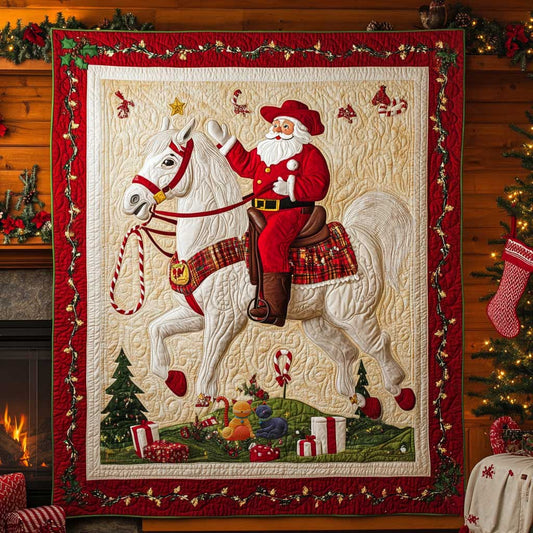 Festive Cowboy Santa WN1311020CL Quilt