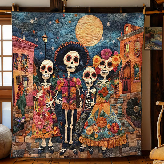 Day Of The Dead Village Fiesta WN2610080CL Quilt