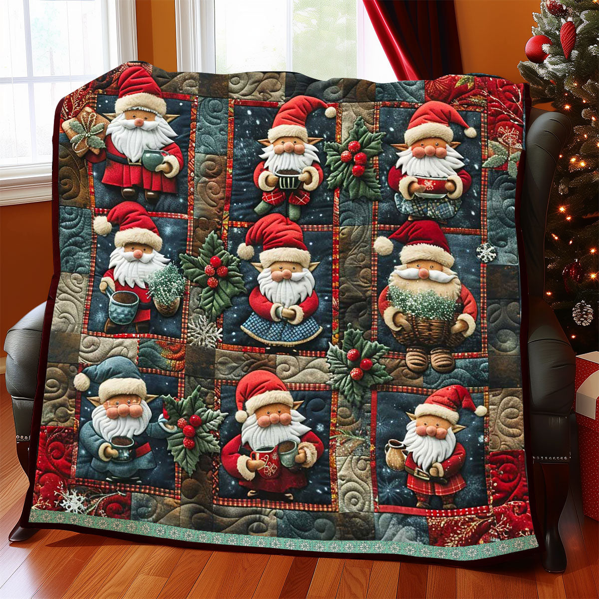 Cooking Gnome Christmas WP2208001CL Quilt