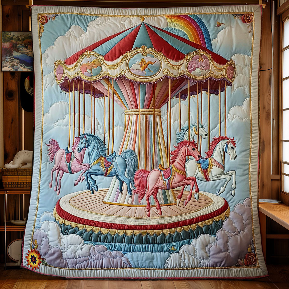 Pastel Carousel WY2012057CL  Quilt