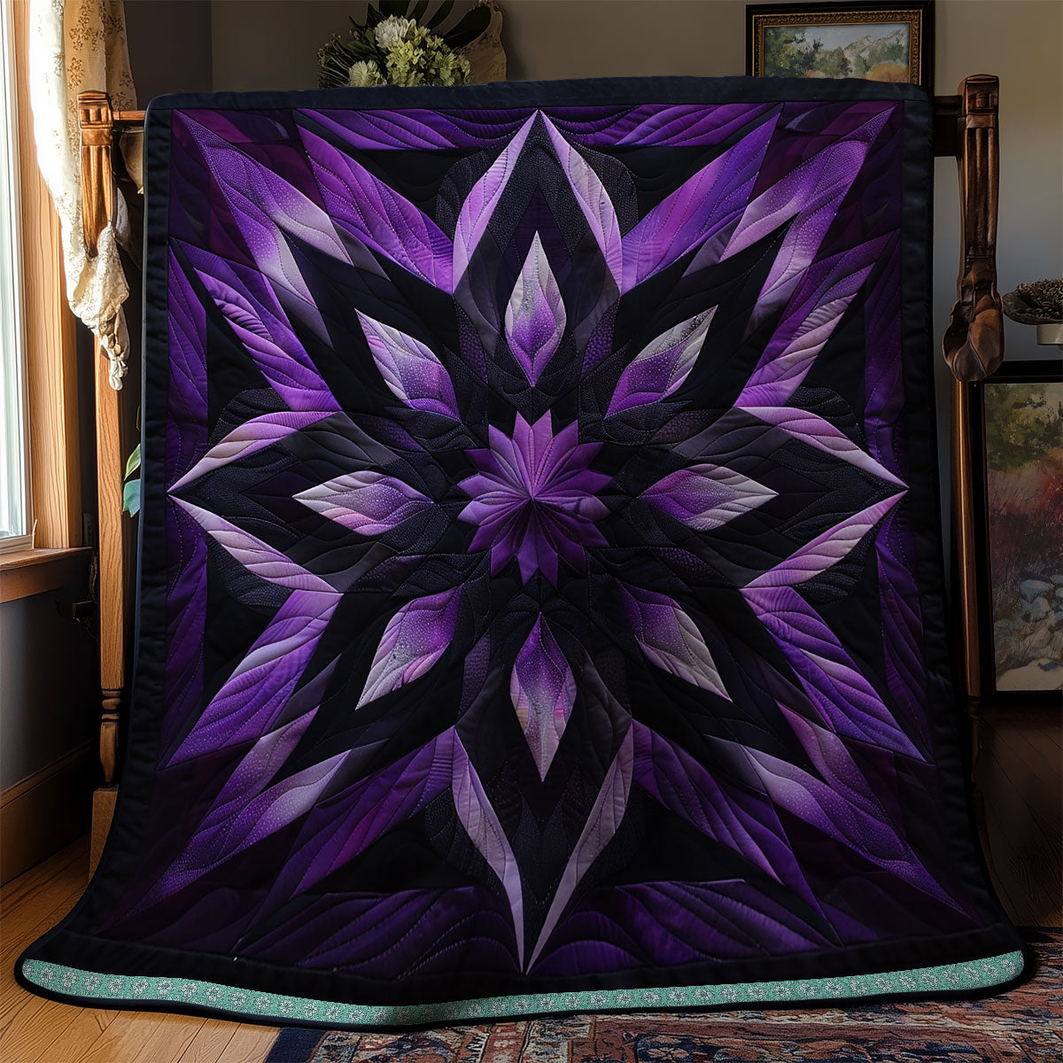 Purple Harmony Blossoms WN1309042CL Quilt