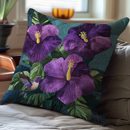 Purple Hibicus Flower WY1211048CL Quilt Pillow Case