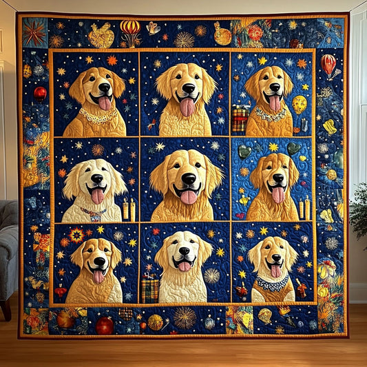 Golden Paws Celebration WJ1812011CL Quilt