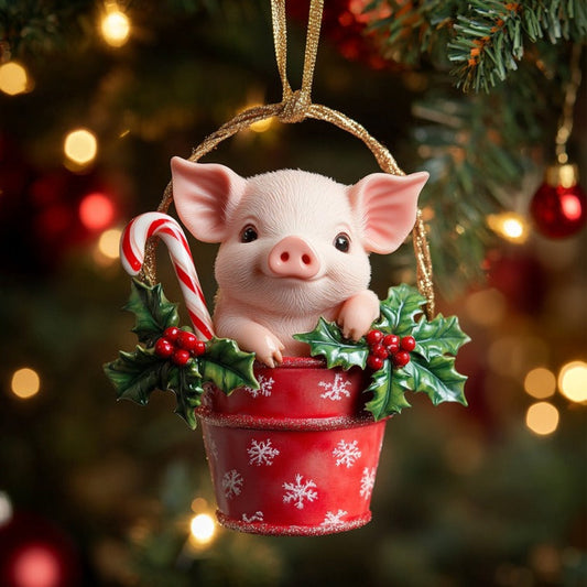 Bucket Pig XR1810018CL Christmas Ornament