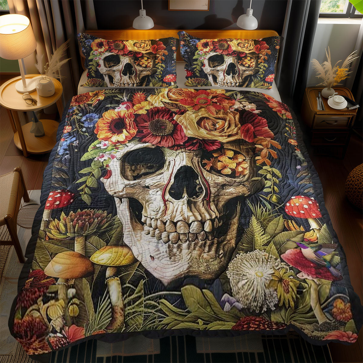 Skull And Roses WN2110115CL Duvet Cover Set