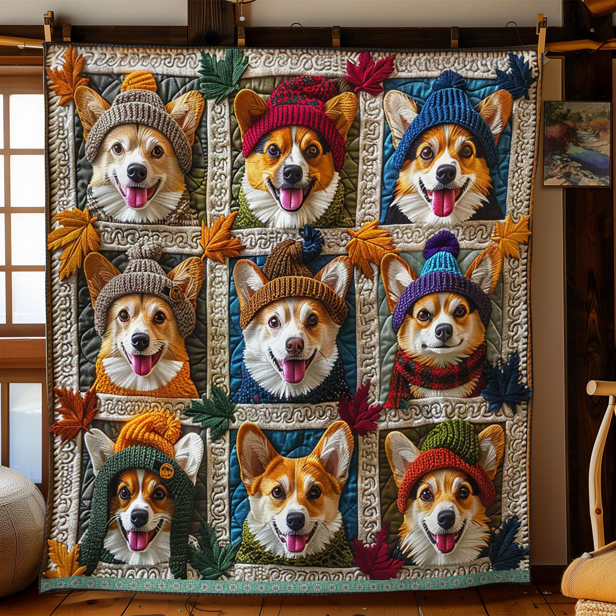 Cute Corgi WJ1209003CL Quilt