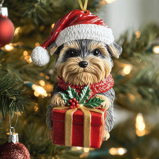 Jingle Yorkie CP1710045CL Christmas Ornament