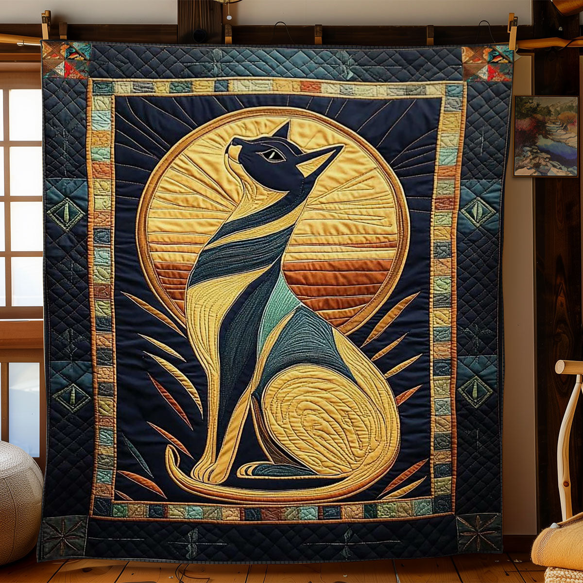 Egyptian Mystical Feline WN1010101CL Quilt