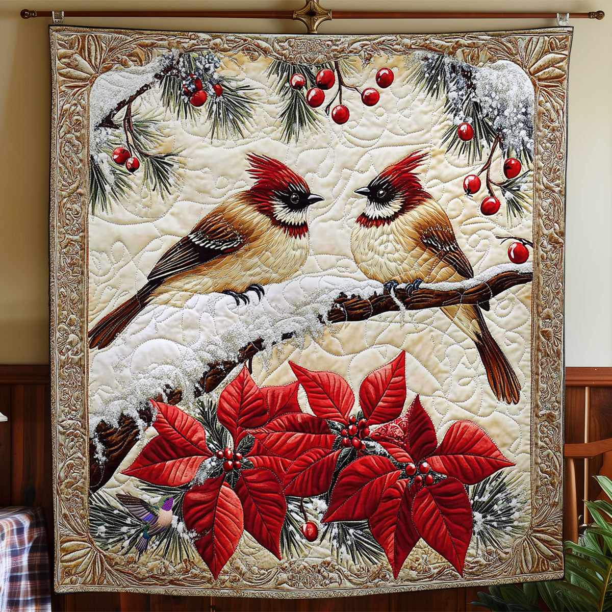 Couple Bird WY2511036CL Quilt