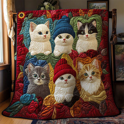 Vibrant Winter Cat WY1012054CL Quilt