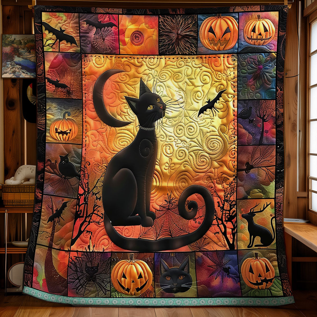 Cat Halloween WN1309062CL Quilt