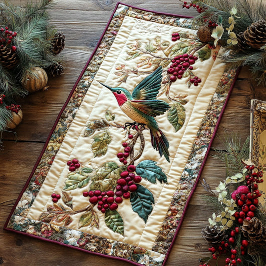 Hummingbird Harvest CP1505013CL Quilted Table Runner