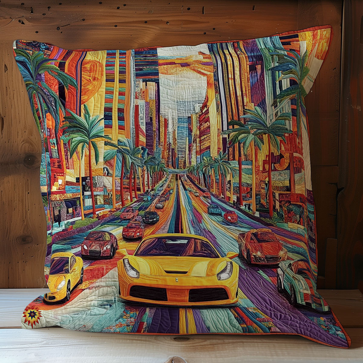 Car In City WY0912090CL Quilt Pillow Case
